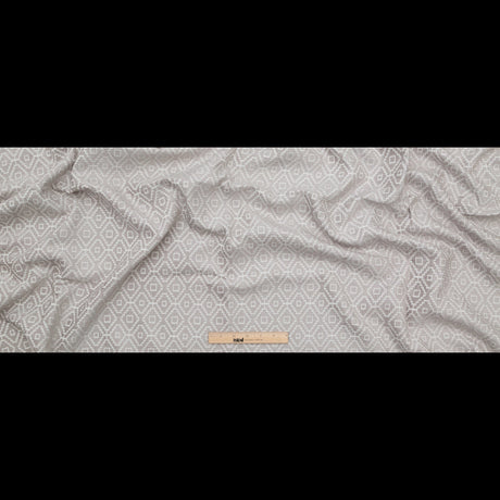 Chenille Jacquard - Dove Diamond Geometric - British Imported