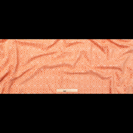 Chenille Jacquard - Nectarine Diamond Geometric - British Imported