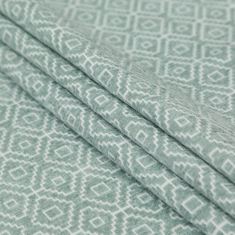 Chenille Jacquard - Spa Diamond Geometric - British Imported