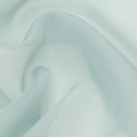 Smooth Drapery Sheers Fabric - Aqua - British Imported