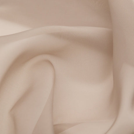 Smooth Drapery Sheers Fabric - Fawn - British Imported