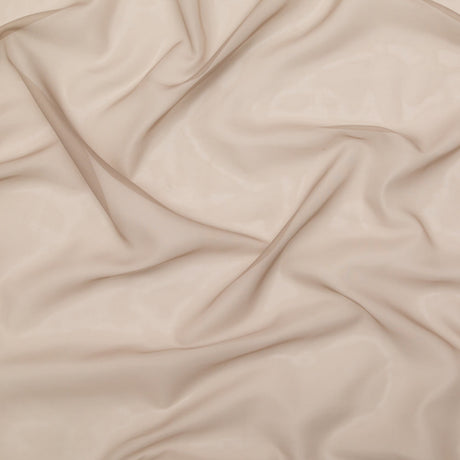 Smooth Drapery Sheers Fabric - Fawn - British Imported