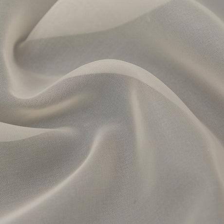 Smooth Drapery Sheers Fabric - Oyster - British Imported
