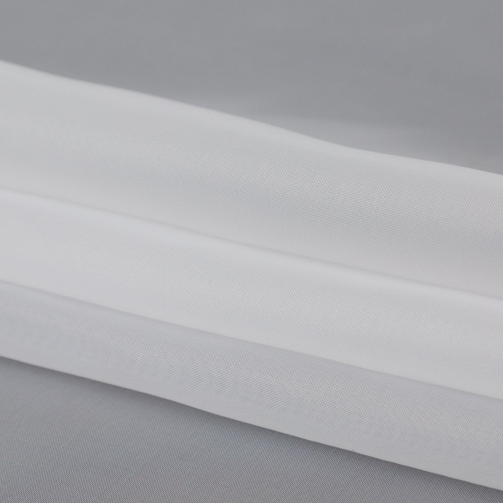 Smooth Drapery Sheers Fabric - Snow - British Imported