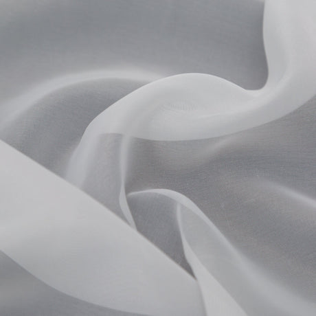 Smooth Drapery Sheers Fabric - Snow - British Imported
