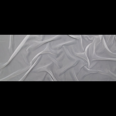 Smooth Drapery Sheers Fabric - Snow - British Imported