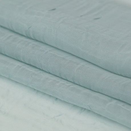 Wrinkled Drapery Sheer Fabric - Aqua - British Imported