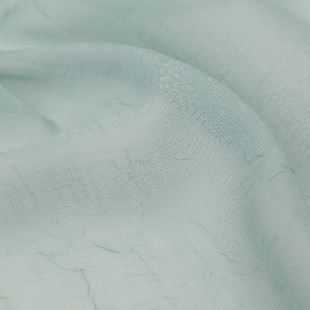 Wrinkled Drapery Sheer Fabric - Aqua - British Imported