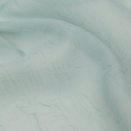 Wrinkled Drapery Sheer Fabric - Aqua - British Imported