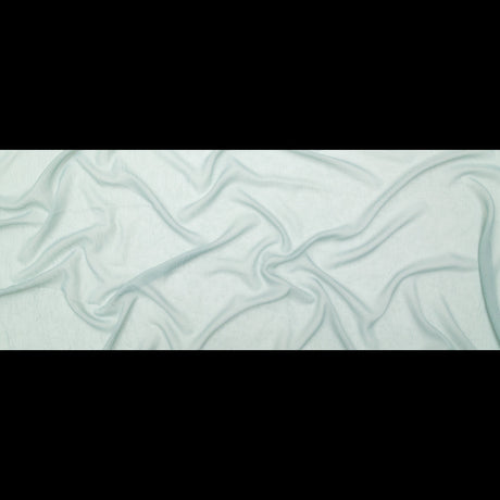 Wrinkled Drapery Sheer Fabric - Aqua - British Imported