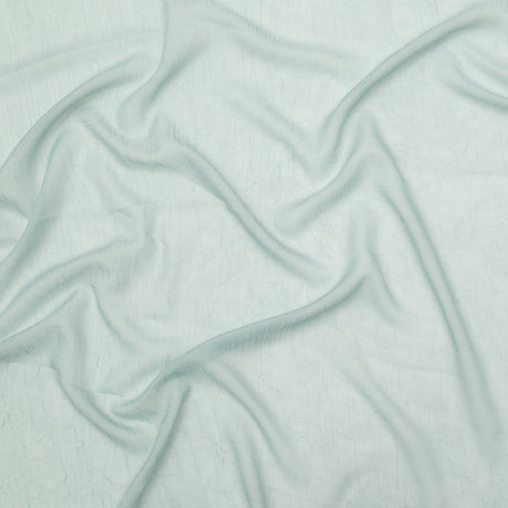 Wrinkled Drapery Sheer Fabric - Aqua - British Imported