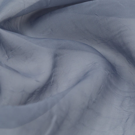 Wrinkled Drapery Sheer Fabric - Denim - British Imported