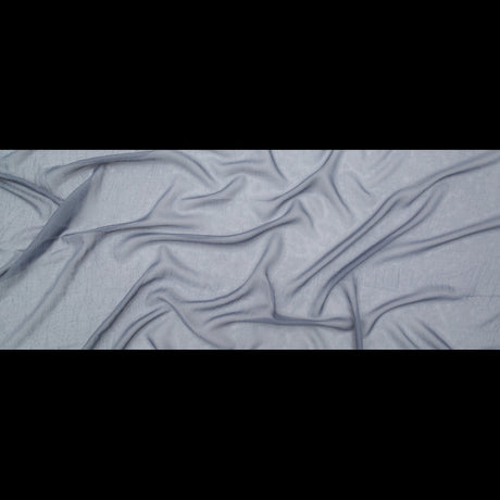 Wrinkled Drapery Sheer Fabric - Denim - British Imported