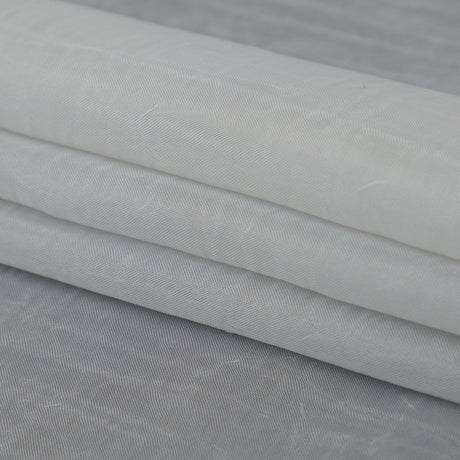 Wrinkled Drapery Sheer Fabric - Dove - British Imported