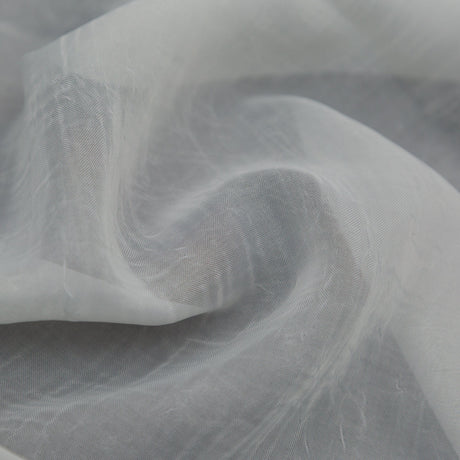 Wrinkled Drapery Sheer Fabric - Dove - British Imported
