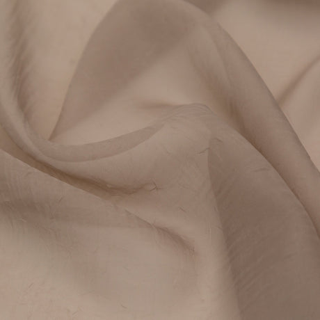 Wrinkled Drapery Sheer Fabric - Fawn - British Imported