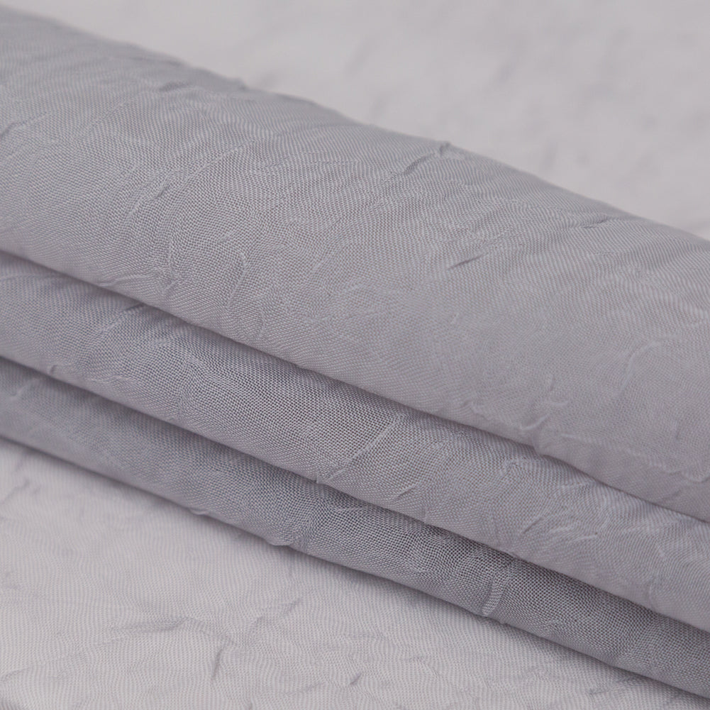 Wrinkled Drapery Sheer Fabric - Fog - British Imported