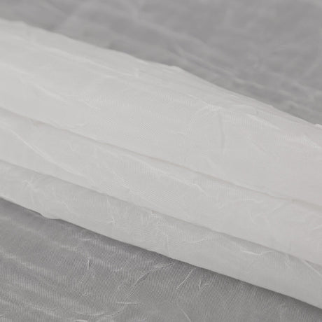 Wrinkled Drapery Sheer Fabric - Ivory - British Imported