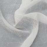 Wrinkled Drapery Sheer Fabric - Ivory - British Imported