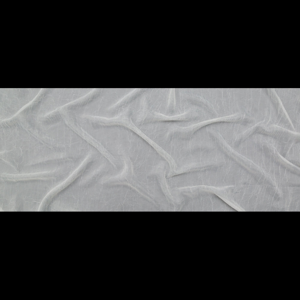 Wrinkled Drapery Sheer Fabric - Ivory - British Imported