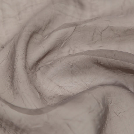 Wrinkled Drapery Sheer Fabric - Mole - British Imported