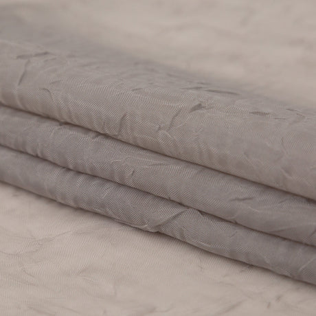 Wrinkled Drapery Sheer Fabric - Otter - British Imported