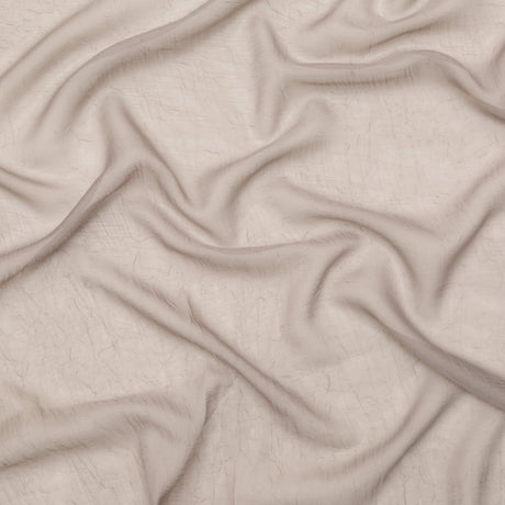 Wrinkled Drapery Sheer Fabric - Otter - British Imported