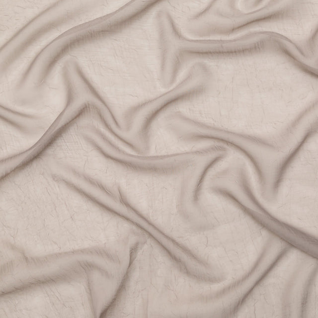 Wrinkled Drapery Sheer Fabric - Otter - British Imported