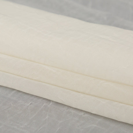 Wrinkled Drapery Sheer Fabric - Oyster - British Imported