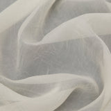 Wrinkled Drapery Sheer Fabric - Oyster - British Imported
