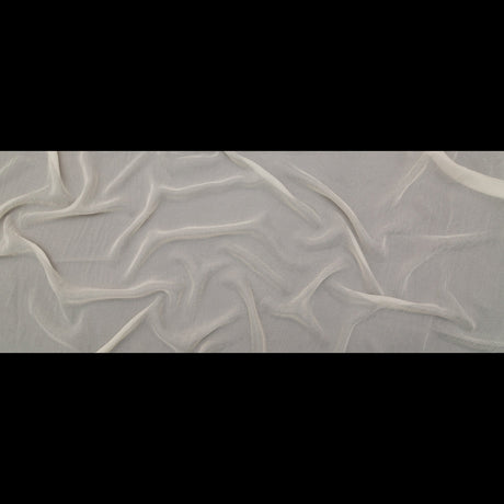 Wrinkled Drapery Sheer Fabric - Oyster - British Imported