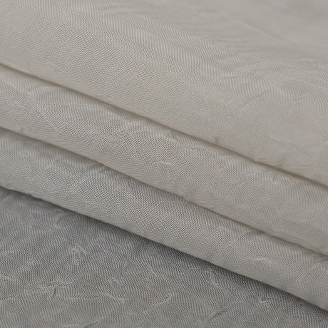 Wrinkled Drapery Sheer Fabric - Pebble - British Imported
