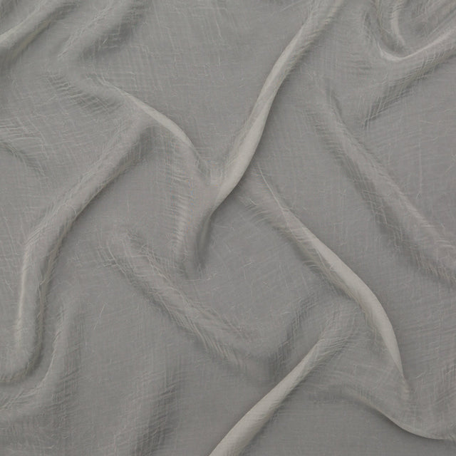 Wrinkled Drapery Sheer Fabric - Pebble - British Imported