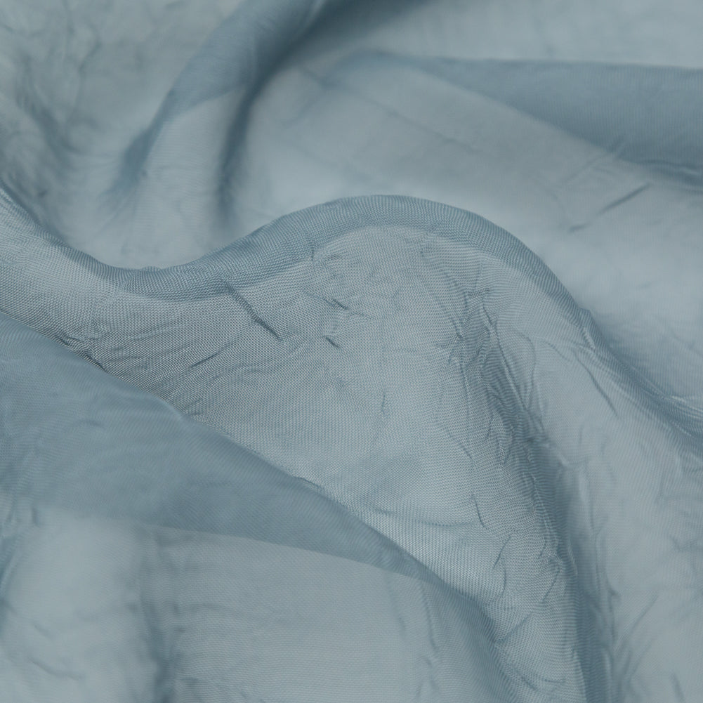 Wrinkled Drapery Sheer Fabric - River - British Imported