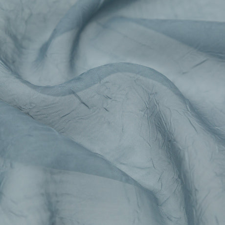Wrinkled Drapery Sheer Fabric - River - British Imported