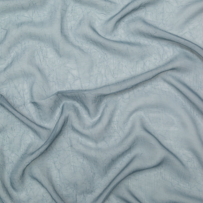 Wrinkled Drapery Sheer Fabric - River - British Imported