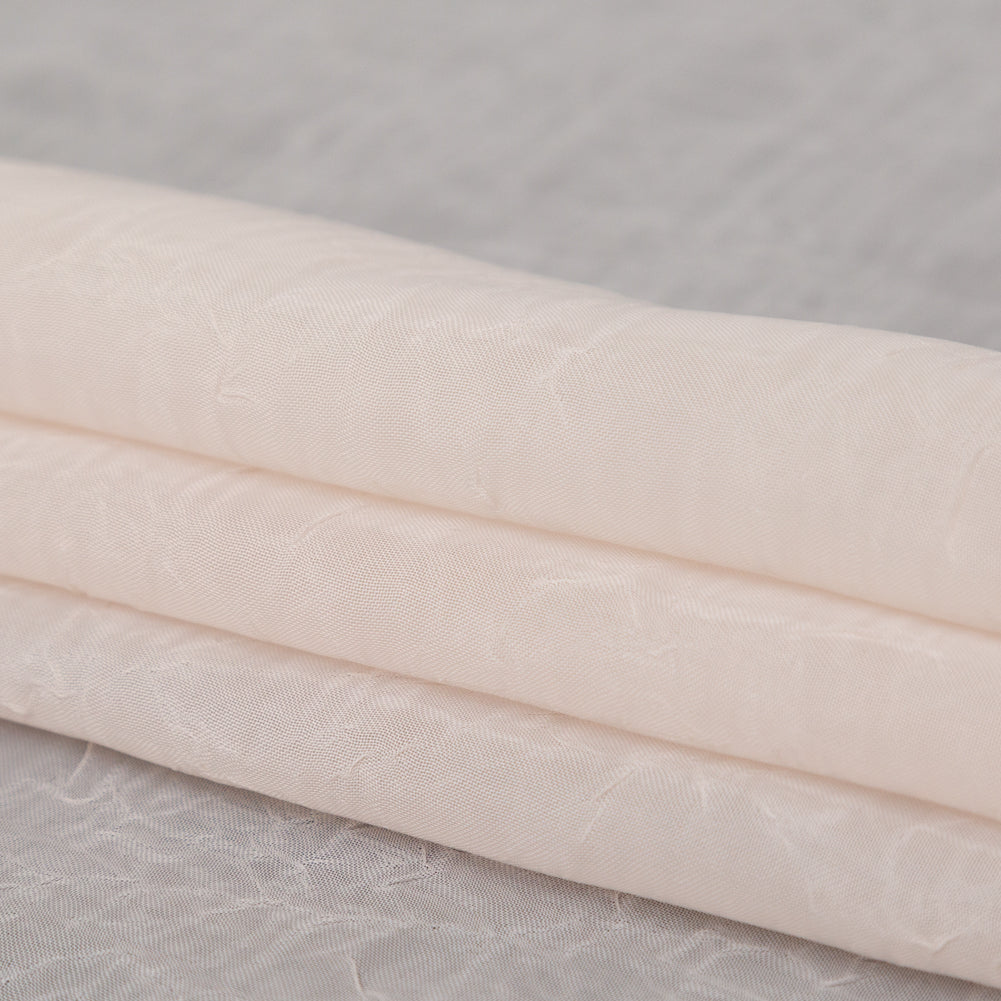 Wrinkled Drapery Sheer Fabric - Shell - British Imported