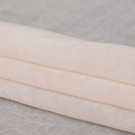 Wrinkled Drapery Sheer Fabric - Shell - British Imported