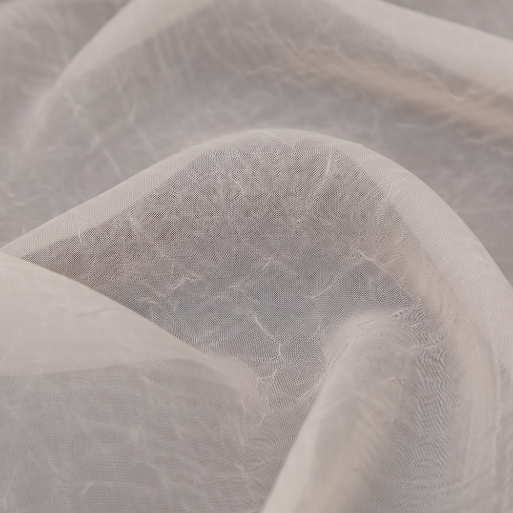 Wrinkled Drapery Sheer Fabric - Shell - British Imported