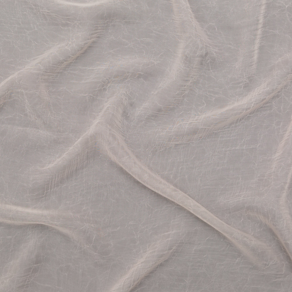 Wrinkled Drapery Sheer Fabric - Shell - British Imported