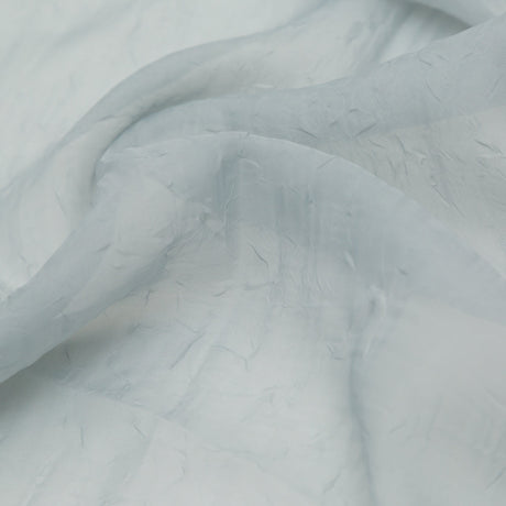 Wrinkled Drapery Sheer Fabric - Sky - British Imported