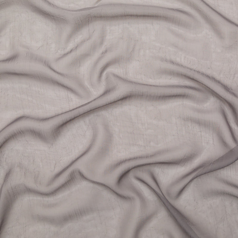 Wrinkled Drapery Sheer Fabric - Smoke - British Imported