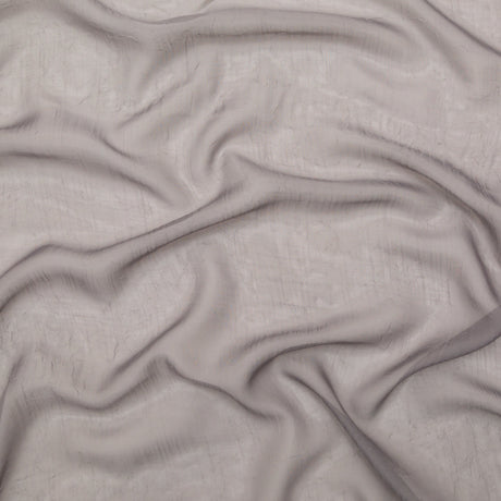 Wrinkled Drapery Sheer Fabric - Smoke - British Imported