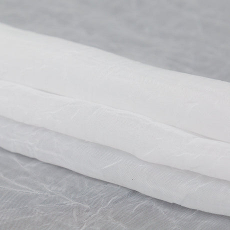 Wrinkled Drapery Sheer Fabric - Snow - British Imported