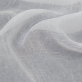 Wrinkled Drapery Sheer Fabric - Snow - British Imported