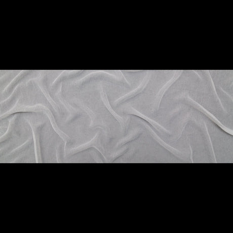 Wrinkled Drapery Sheer Fabric - Snow - British Imported