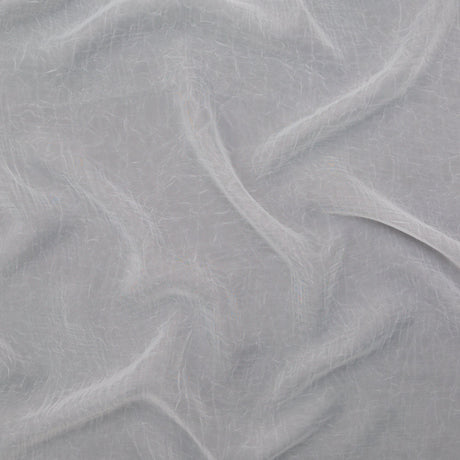 Wrinkled Drapery Sheer Fabric - Snow - British Imported
