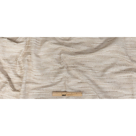 Drapery Faille with Raised Woven Stripes - Oyster British Imported
