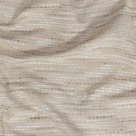 Drapery Faille with Raised Woven Stripes - Oyster British Imported