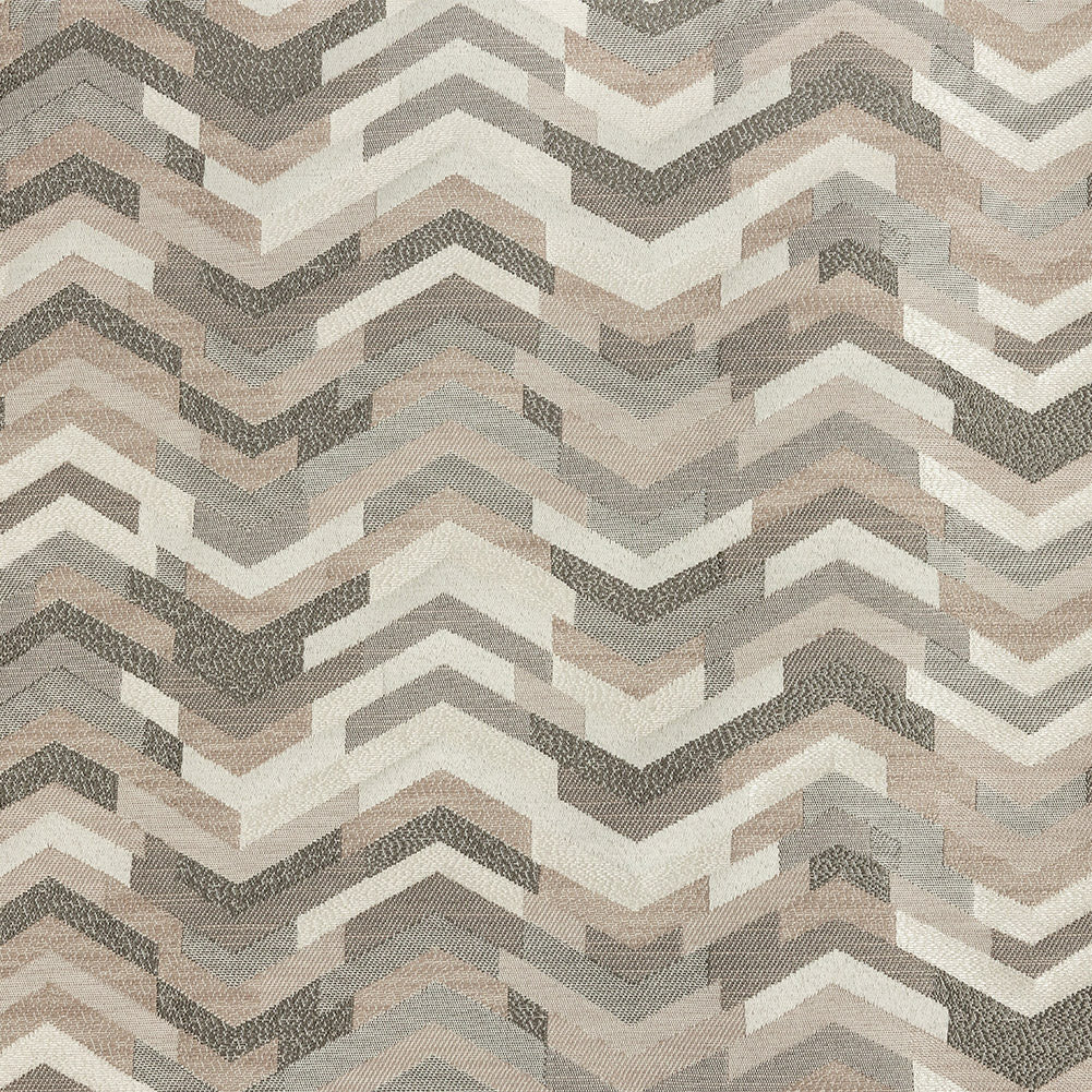 Polyester Jacquard - Blush Tactile Zig Zags - British Imported